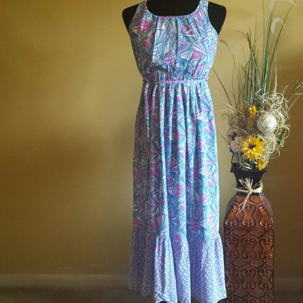 SOLD   (GIRL ) Lilly Pulitzer Seashell Maxi Dress